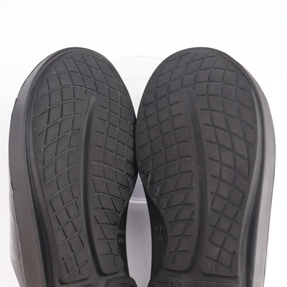 OOFOS Mens OOahh Slide Sandals Shoes Size 9 Black Recovery Comfort Cushioned